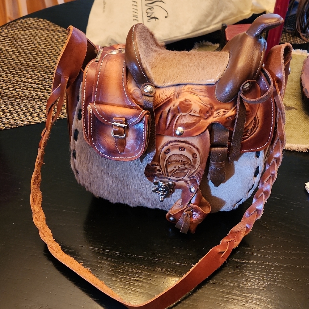 Leather Saddle Purse